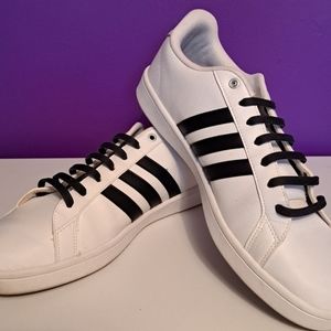 Adidas White with black
